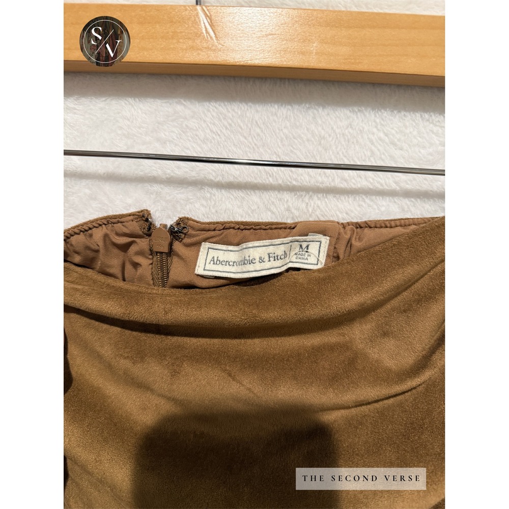 Abercrombie & Fitch Vegan Suede Mini Skirt Wrap Western Boho Size Medium - Picture 8 of 10